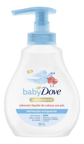 DOVE BABY JABON LIQUIDO DE LA CABEZA A LOS PIES X200ML – Pañalera Belyan
